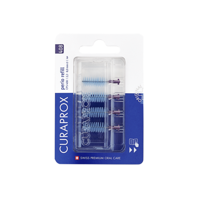 Curaprox CPS 408 perio recambios de cepillos interdentales 4 unidades 1 set
