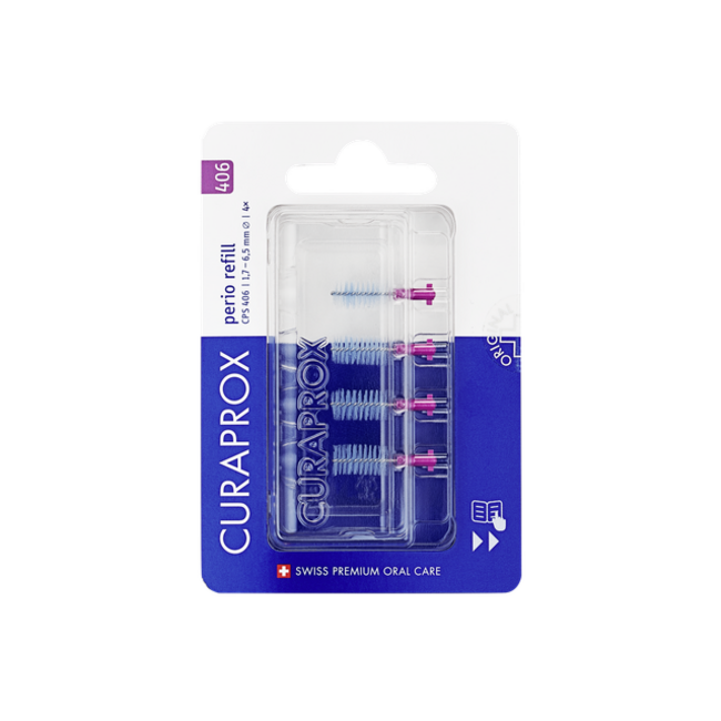 Curaprox CPS 406 perio recambios de cepillos interdentales 4 uds. 1 set