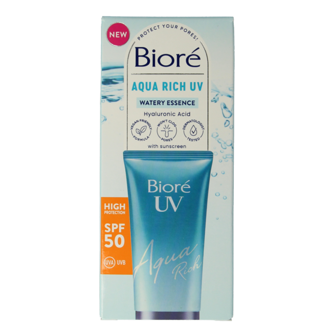 Biore Aqua Idratante Ricco Leggero SPF50 UV 50 Millilitri