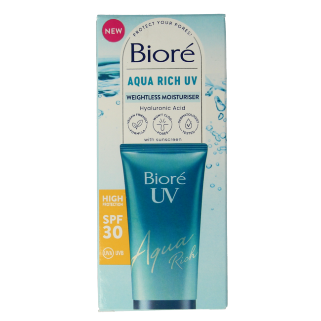 Biore Aqua idratante ricco leggero SPF30 UV 50 Millilitri