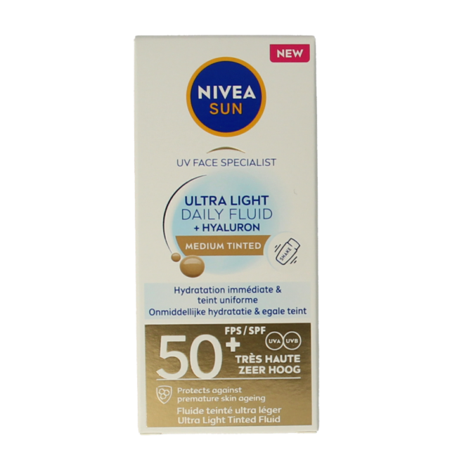 Nivea Sun Gesichts-Tagesfluid LSF 50 getönt mittel 40 Milliliter