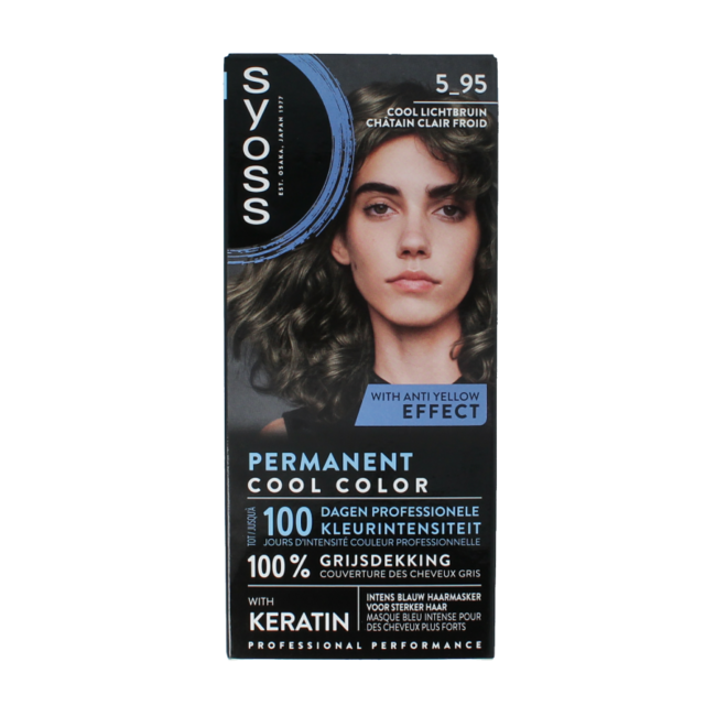 Syoss Permanent cool color 5-95 lichtbruin 1 Set