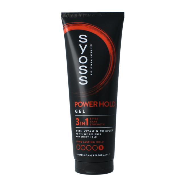Syoss Men żel do włosów Power Hold, bardzo mocny, 250 ml