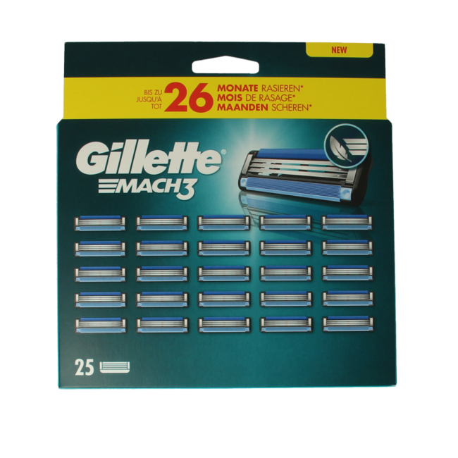 Gillette Mach3 blades 25 Pack
