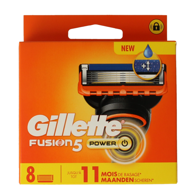 Cuchillas Gillette Fusion Power, pack de 8 unidades