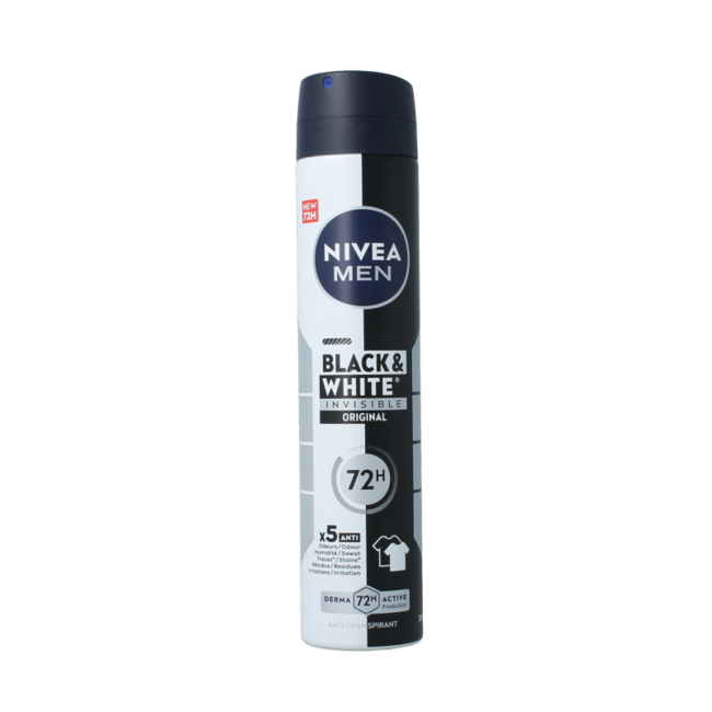 Nivea Men dezodorant w sprayu Invisible Black & White 200 mililitrów