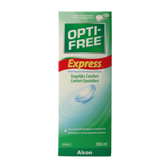 Optifree express MPDS + estuche para lentillas 355 mililitros