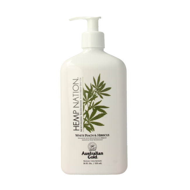 Australian Gold Hemp Nation Prolungatore Abbronzatura Pesca Bianca Ibisco 535 Millilitri