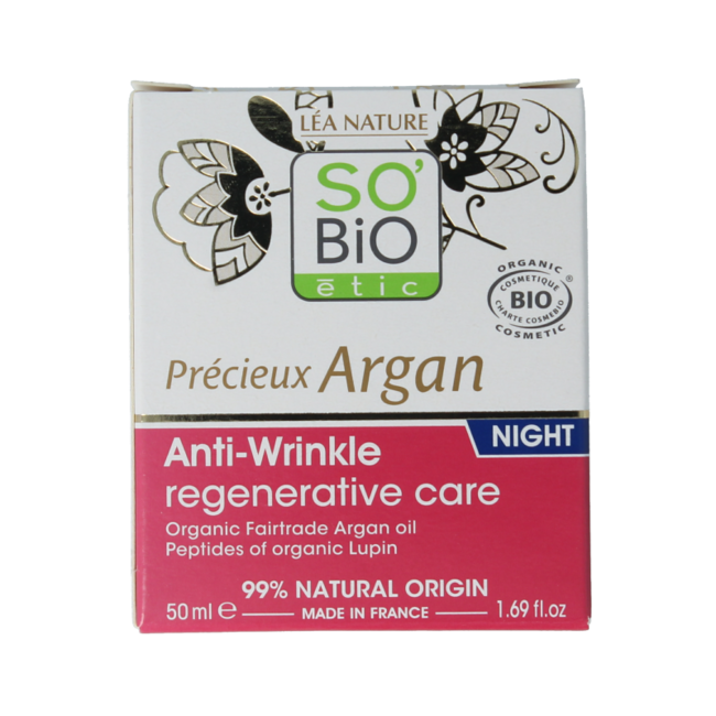 So Bio Etic Nachtcreme moisturizing anti rimpel 50 Milliliter