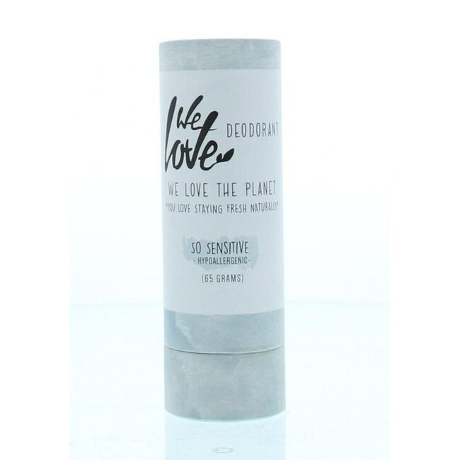 Deodorante stick 100% Naturale We Love, per pelli sensibili, 65 Grammi
