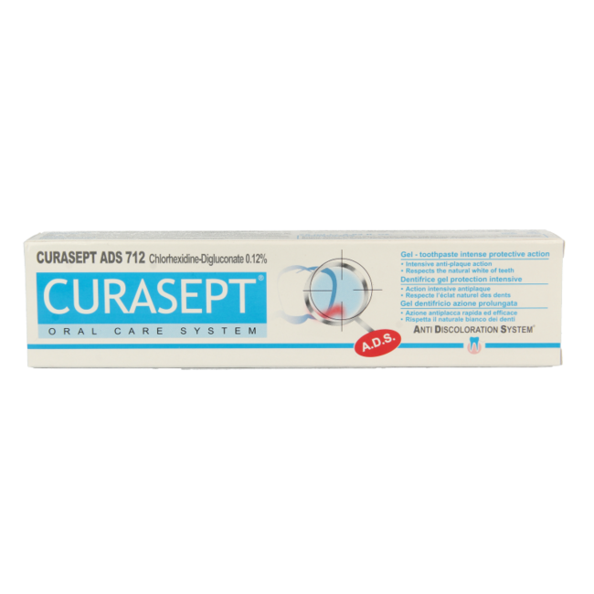 Curasept ADS Pasta do zębów w żelu - 0,12% chlorheksydyny 75 Mililitrów
