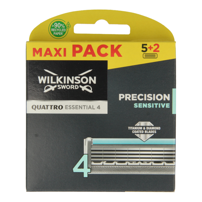 Wilkinson Quattro Titanium Sensitive Recambios 5+2 (7 Unidades)