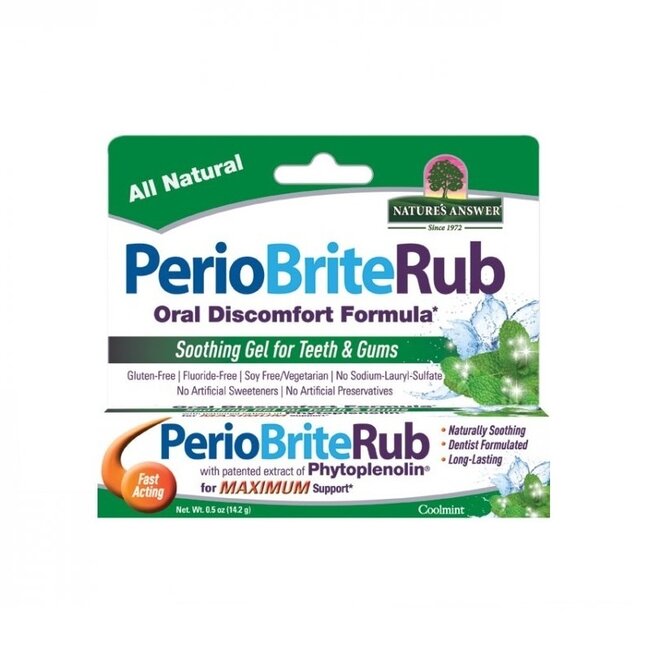 Natures Answer PerioBrite Rub Gel Gencives 22 Plantes Q10 14 g