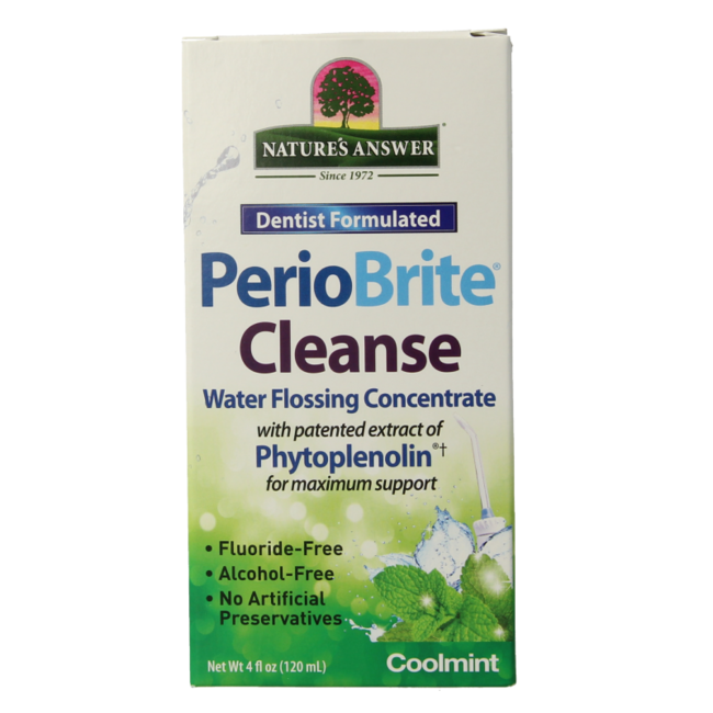 Natures Answer Periobrite Munddusche 22 Kräuter und Q10 120 Milliliter