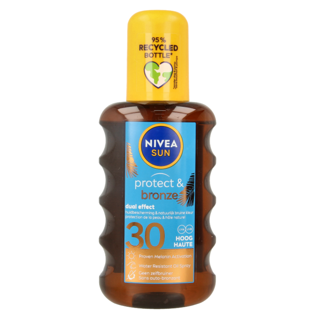 Nivea Sun Protect & Bronze Huile Solaire en Spray SPF30 200 ml