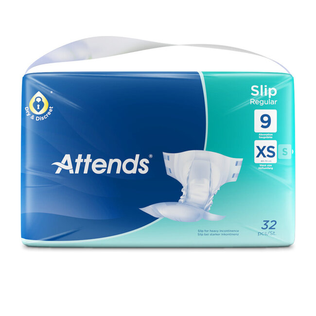 Attends Slip Regular 9 rozmiar XS 32 Sztuki