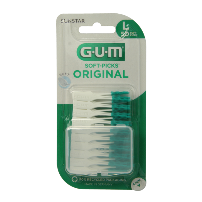 Palillos interdentales suaves grandes originales GUM, 50 unidades