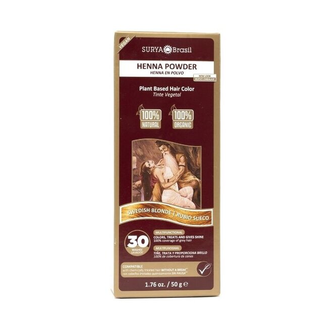 Surya Brasil Henna hair dye powder Swedish Blonde 50g