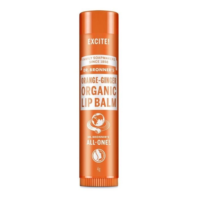 Bálsamo labial Dr. Bronner's naranja y jengibre 4 g