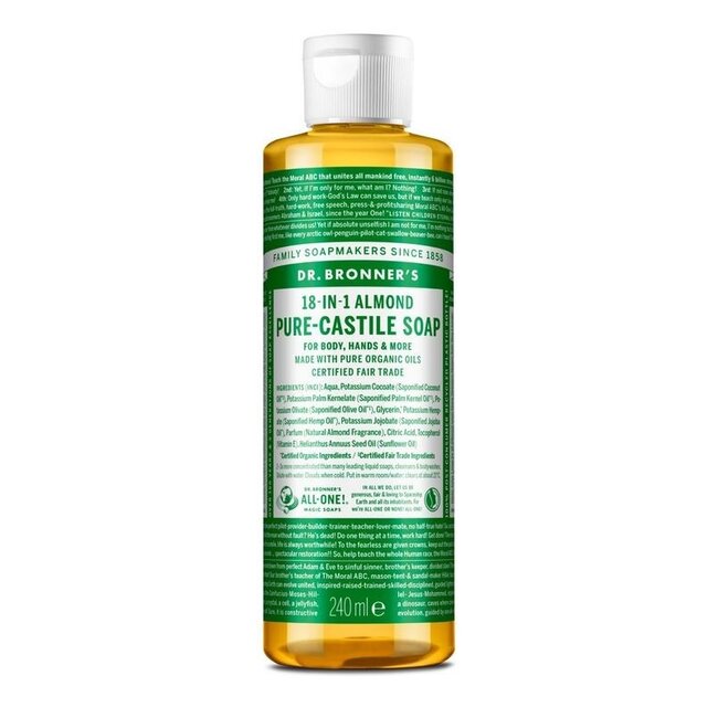 Sapone Liquido Dr. Bronner's Mandorla 240 Millilitri