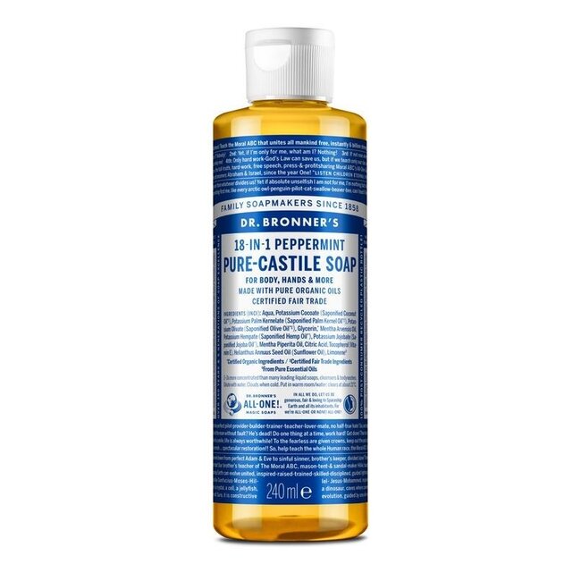 Sapone Liquido Dr Bronner's Menta Piperita 240 Millilitri