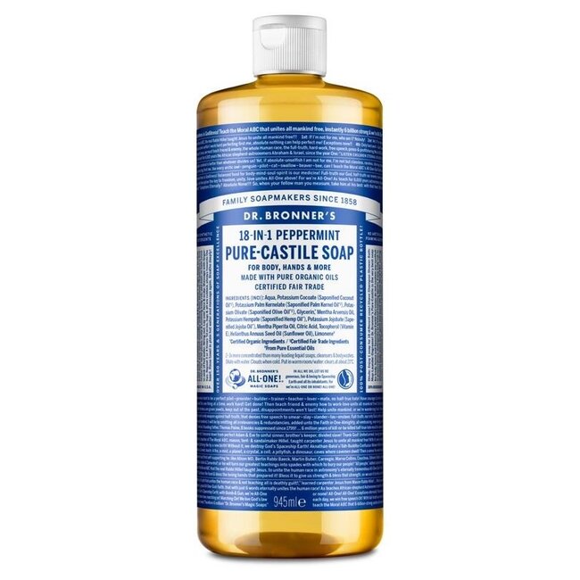 Sapone Liquido Dr. Bronner's Menta Piperita 945 Millilitri
