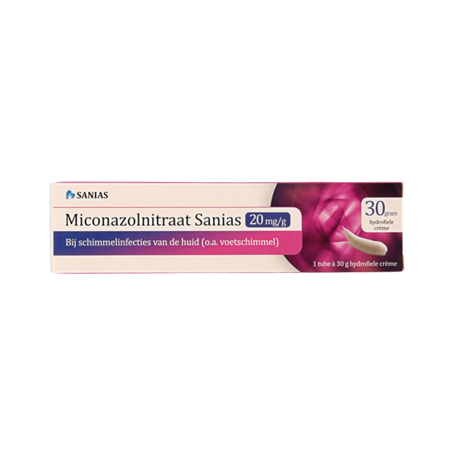 Sanias Miconazolnitraat 20mg creme 30 Gram