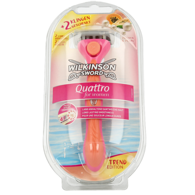 Rasoir Wilkinson Quattro for Women Coral - 1 pièce