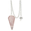 Pendel facet roze kwarts 1 Stuks