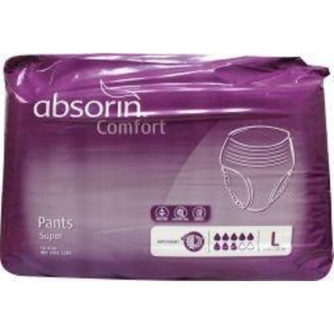Absorin Comfort pants super maat L tot 130cm 16 Stuks