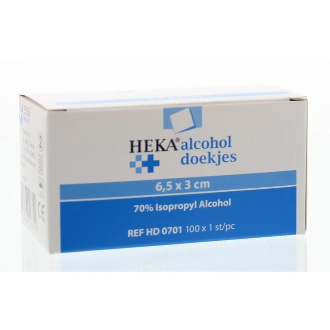 Chusteczki nasączone alkoholem 6,5 x 3 cm, 100 sztuk