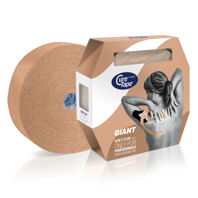 Cure Tape Kinesiotape Riesenrolle Beige 31,5m x 5cm 1 Stück