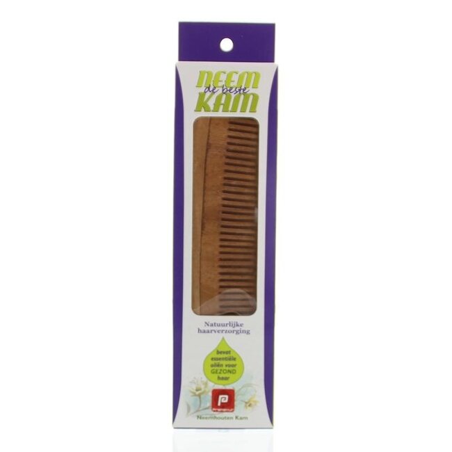 Holisan Neem wooden comb straight fine 1 piece