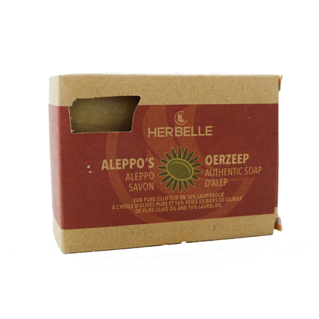Mydło Aleppo Herbelle oliwa + 16% wawrzyn 180 Gramów