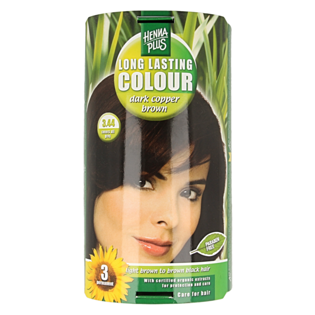 Henna Plus Long lasting colour 3.44 dunkles Kupferbraun 100 Milliliter