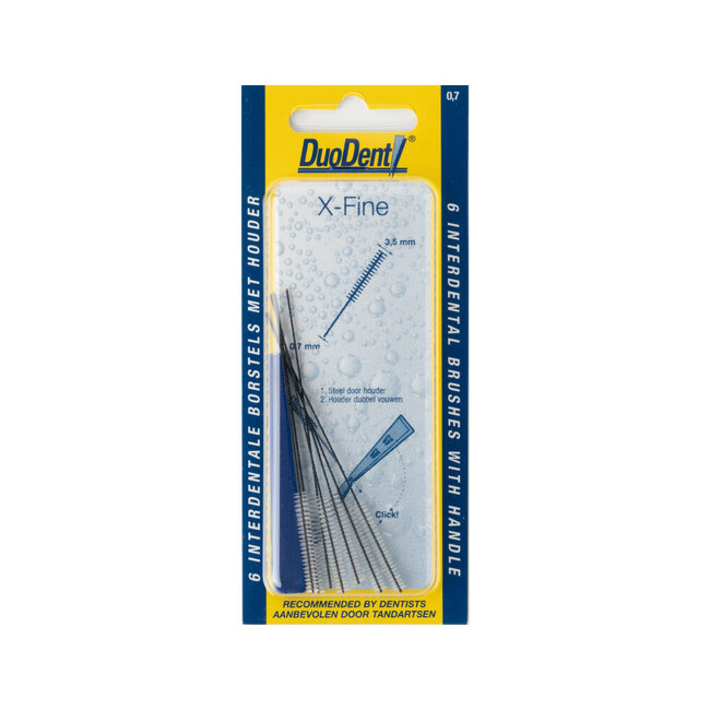 Spazzolini Interdentali Duodent Extra Fini 0.7 (6 Pezzi)