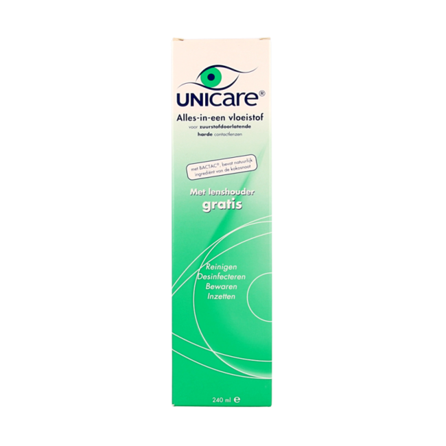 Solución única Unicare para lentillas rígidas 240 mililitros
