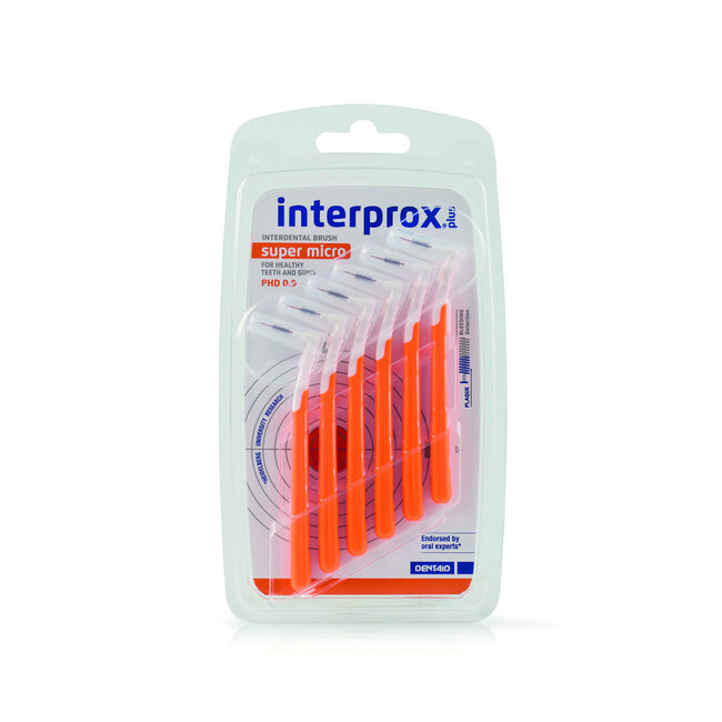Brossettes interdentaires Plus super micro orange 6 pièces