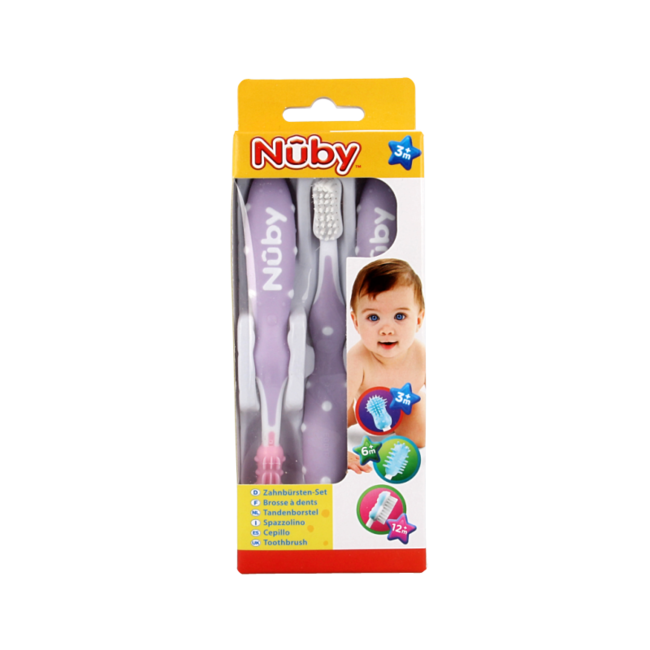 Set de 3 brosses à dents Nûby