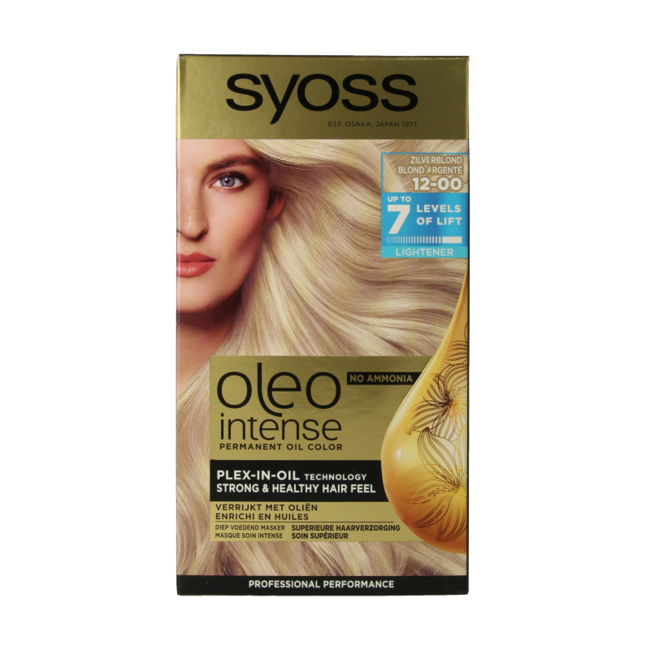 Syoss Color Oleo Intense 12-00 farba do włosów srebrny blond 1 Zestaw