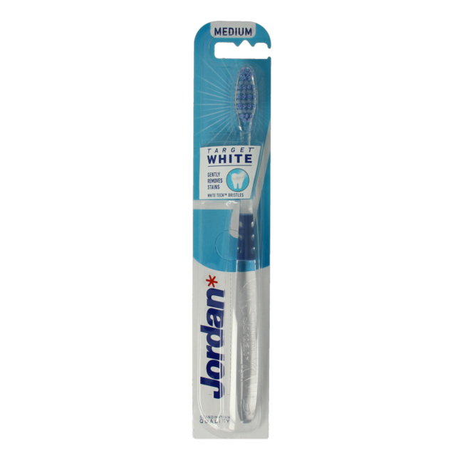 Jordan Target White Medium Toothbrush 1 Piece