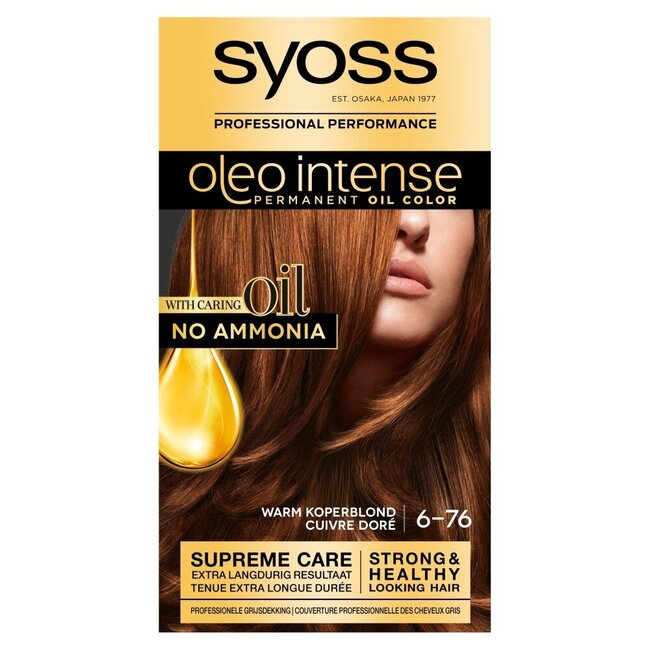 Syoss Color Oleo Intense 6-76 Ciepły Miedziany Blond farba do włosów 1 Zestaw