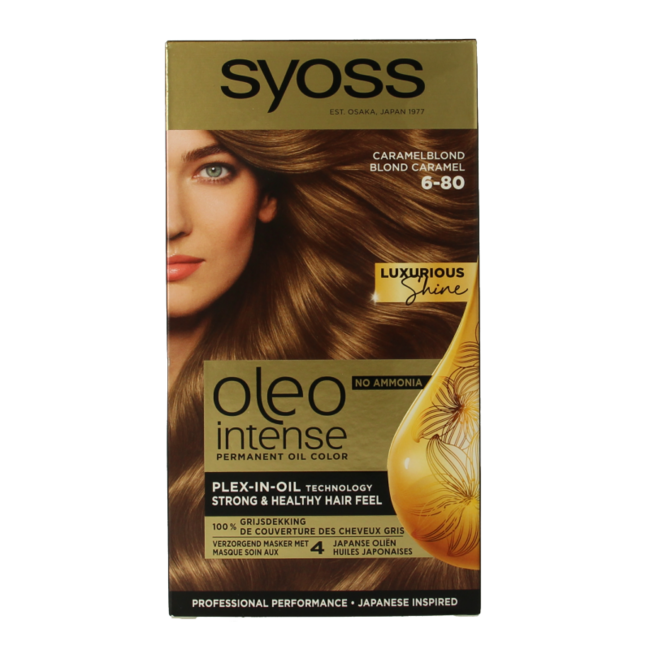 Tinte de pelo Syoss Color Oleo Intense 6-80 rubio caramelo 1 set