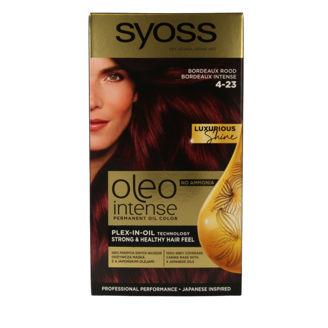 Syoss Color Oleo Intense 4-23 Tinta per Capelli Rosso Bordeaux 1 Set