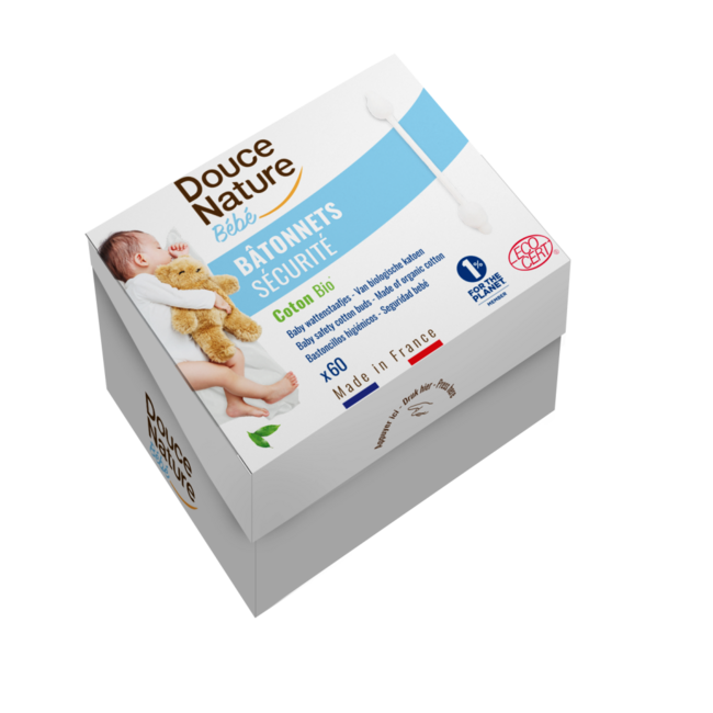 Bio-Baby-Wattestäbchen, 60 Stück