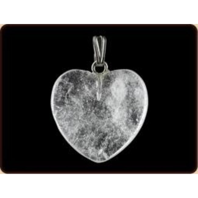 Ruben Robijn Pendentif cœur 20 mm cristal de roche 1 pièce