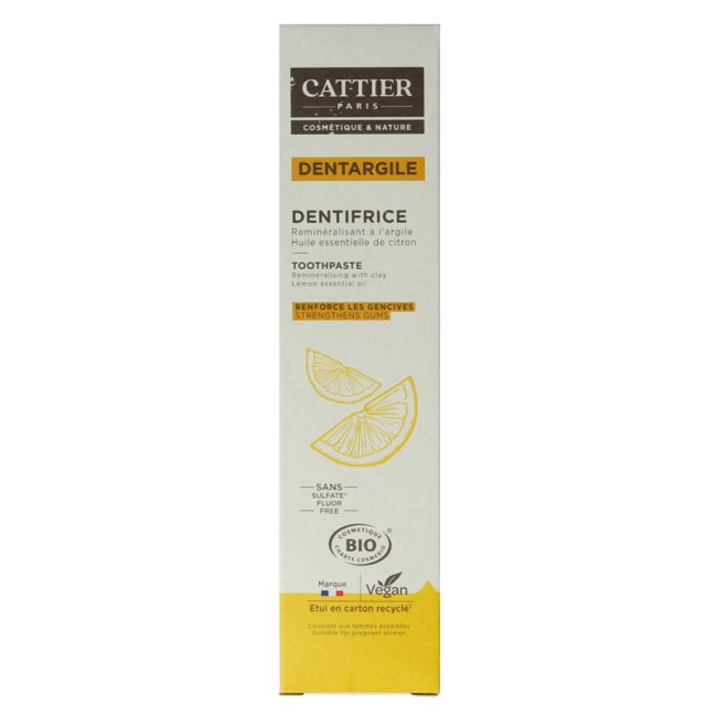 Dentifricio Cattier al limone 75 Millilitri