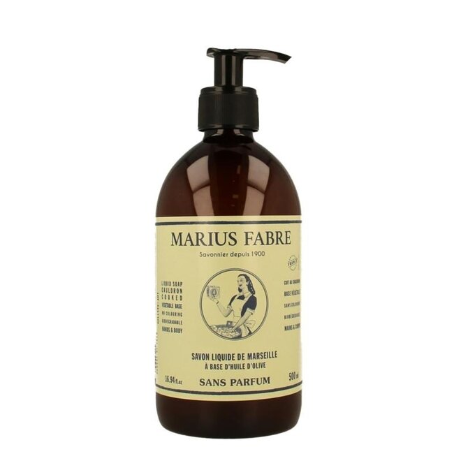 Sapone di Marsiglia Naturale Marius Fabre senza Profumo con Dosatore 500 Millilitri