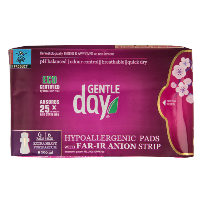 Night extra sanitary pads 6 pieces