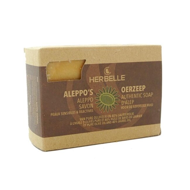 Herbelle Aleppo soap olive with 40% laurel 1 piece